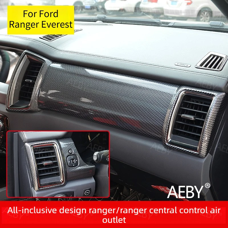 

For Ford Ranger Everest 2015-2021 Carbon fiber vent cover door handle cover,door handle cover dashboard trim,Car Accessories