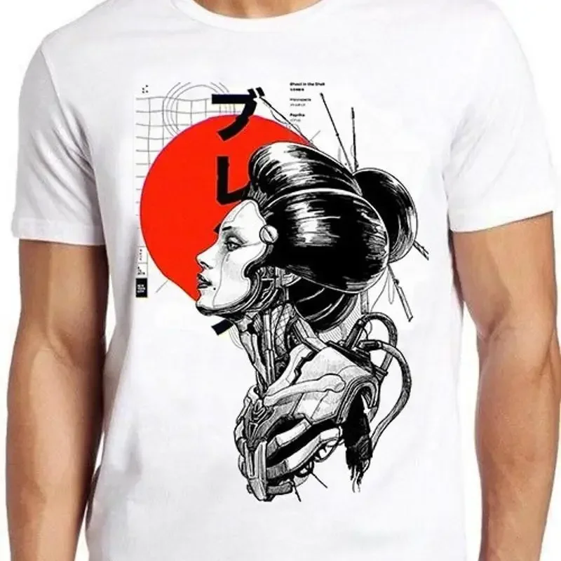 Japanese Robot Geisha Retro Cool Meme Music Movie Funny Gift Tee T Shirt C1119