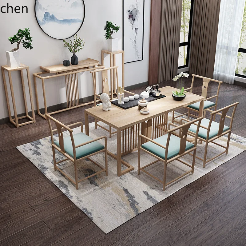 CZ Set Solid Wood Kung Fu Tea Table Tea Set Integrated New Chinese Zen Style Natural Wood Home Tea Table
