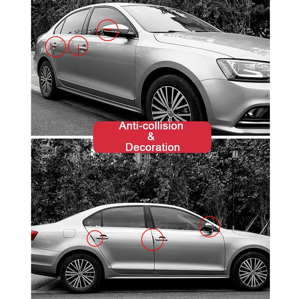 6Pcs Auto Car Door Edge Protection Guards Buffer Trim Molding Protection Strip Scratch Protector Car Door Crash Bar for Audi BMW