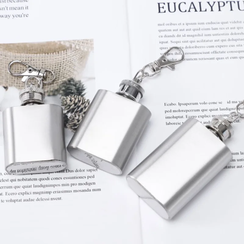 1/2oz squire Stainless Steel Hip mini Flask keychain Hip Flask gift package Alcohol Whiskey Hip Flask Screw Cap lady birthday