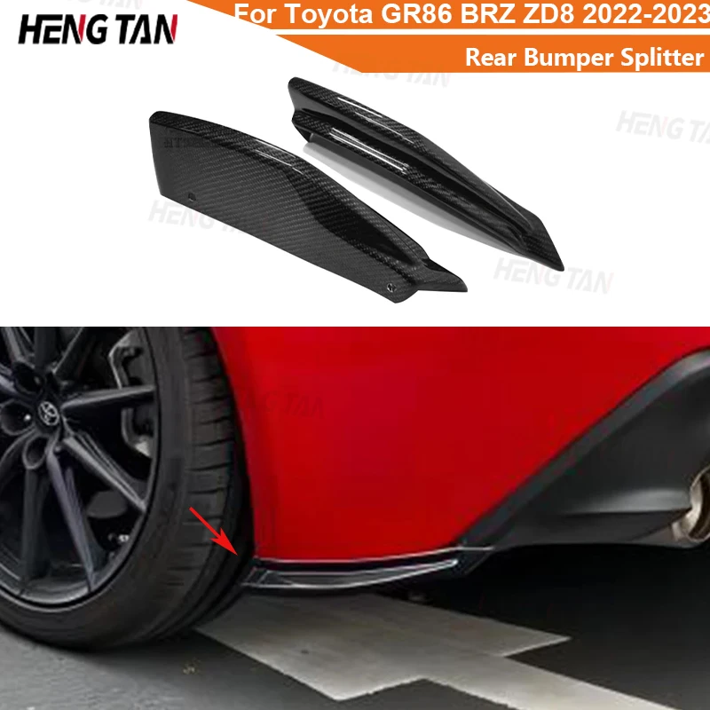 

Carbon Fiber For Toyota GR86 BRZ ZD8 2022-2023 Car Rear Bumper Splitters Lip Diffuser Canards Flaps Apron Parts Body kit