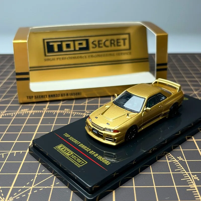 รถโมเดลอัลลอยหล่อขึ้นรูป INNO 1:64 Nissan BNR32 GT-R 650R TOP SECRET ของเล่นสะสมสำหรับผู้ใหญ่ ของขวัญสำหรับเพื่อน