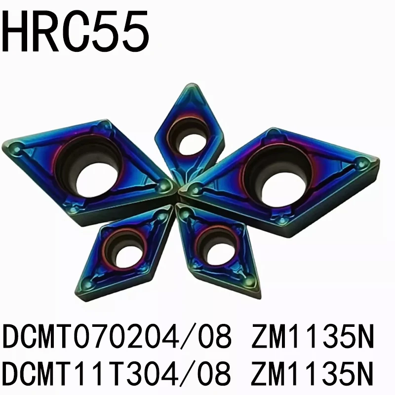 

HRC55 DCMT070204 /DCMT070208 ZM1135N /DCMT11T304 /DCMT11T308 ZM1135N Nano-Blue Coating indexable CNC Carbide Turning Inserts