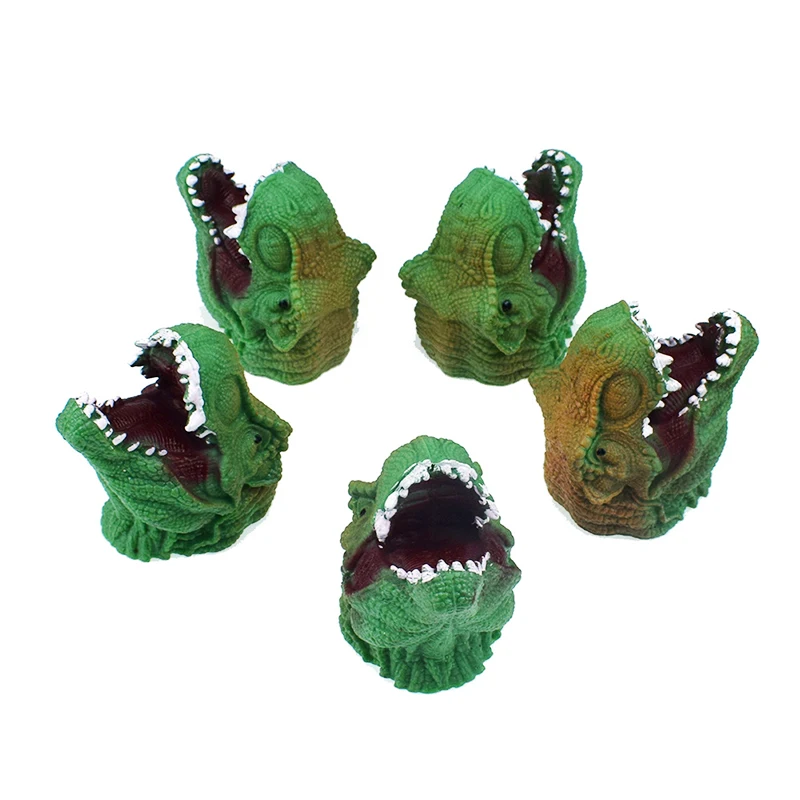 Simulation Grün Allosaurus Finger Kinderbett Kreative Jurassic Dinosaurier Modell Finger Puppe Spielzeug Interaktive Geschichte Erzählen Requisiten Geschenk