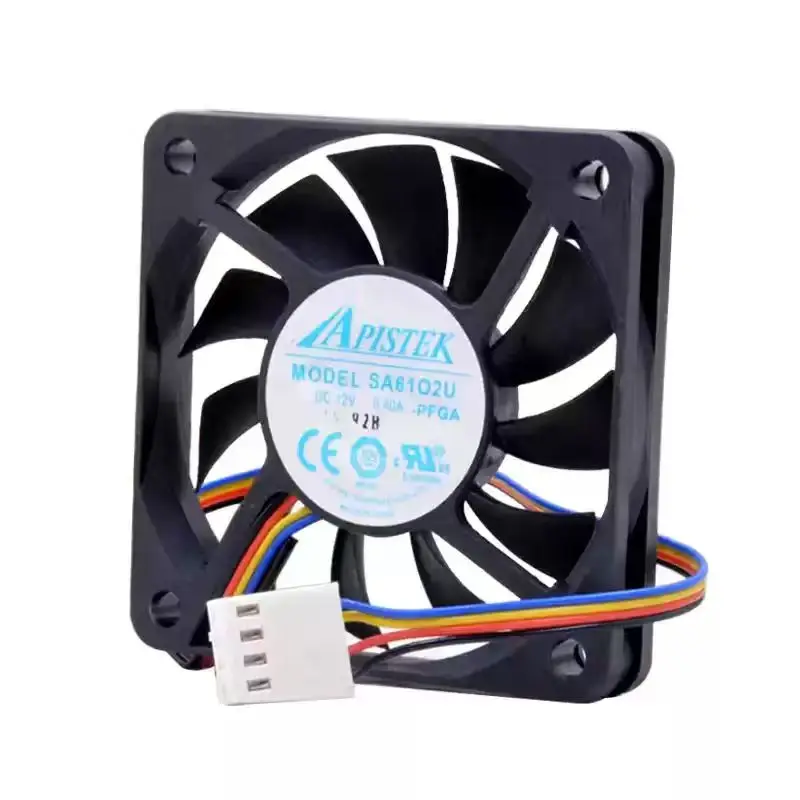 SLIDER SA6102U DC 12V 0.40A 6010 PWM Cooling Fan, 60x60x10mm 4-Pin High Speed Ultra Thin Graphics Card VGA Server Axial Fan