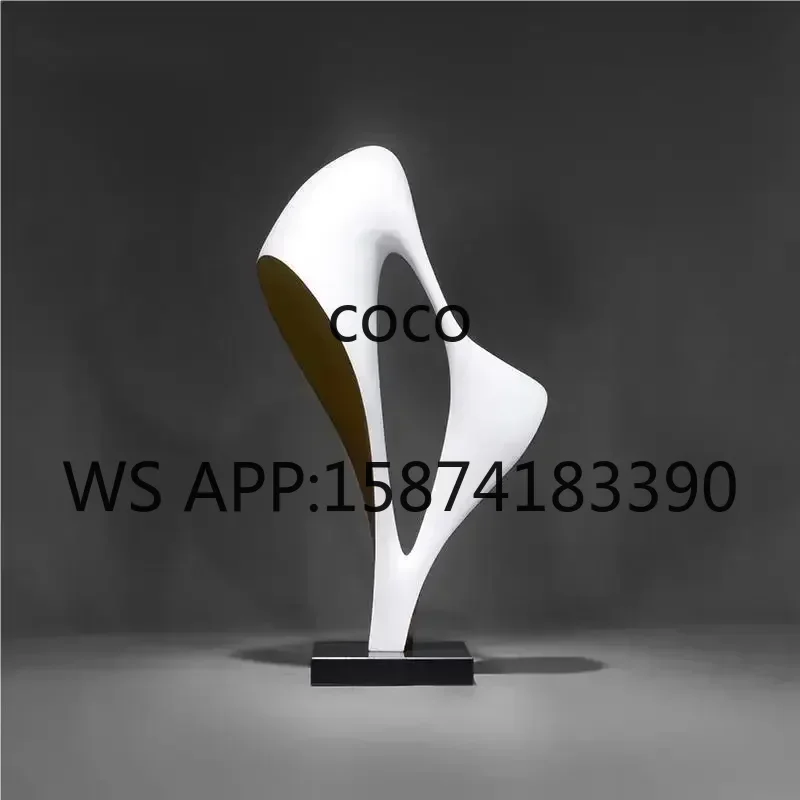 Hot Sale Simple Modern Abstract Fiberglass Sculpture Light Luxury Hotel Lobby Model Room Decor