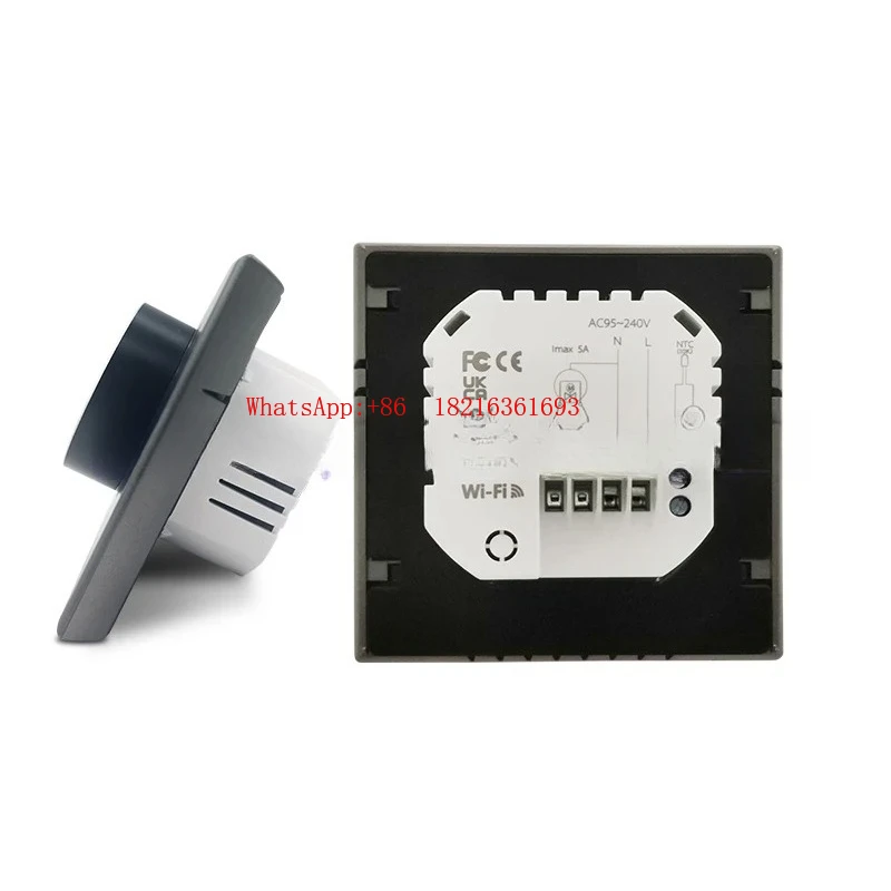 Thermostat à bouton intelligent, Programmable, sans fil, Tuya, Wifi, Modbus, pour chauffage électrique au sol