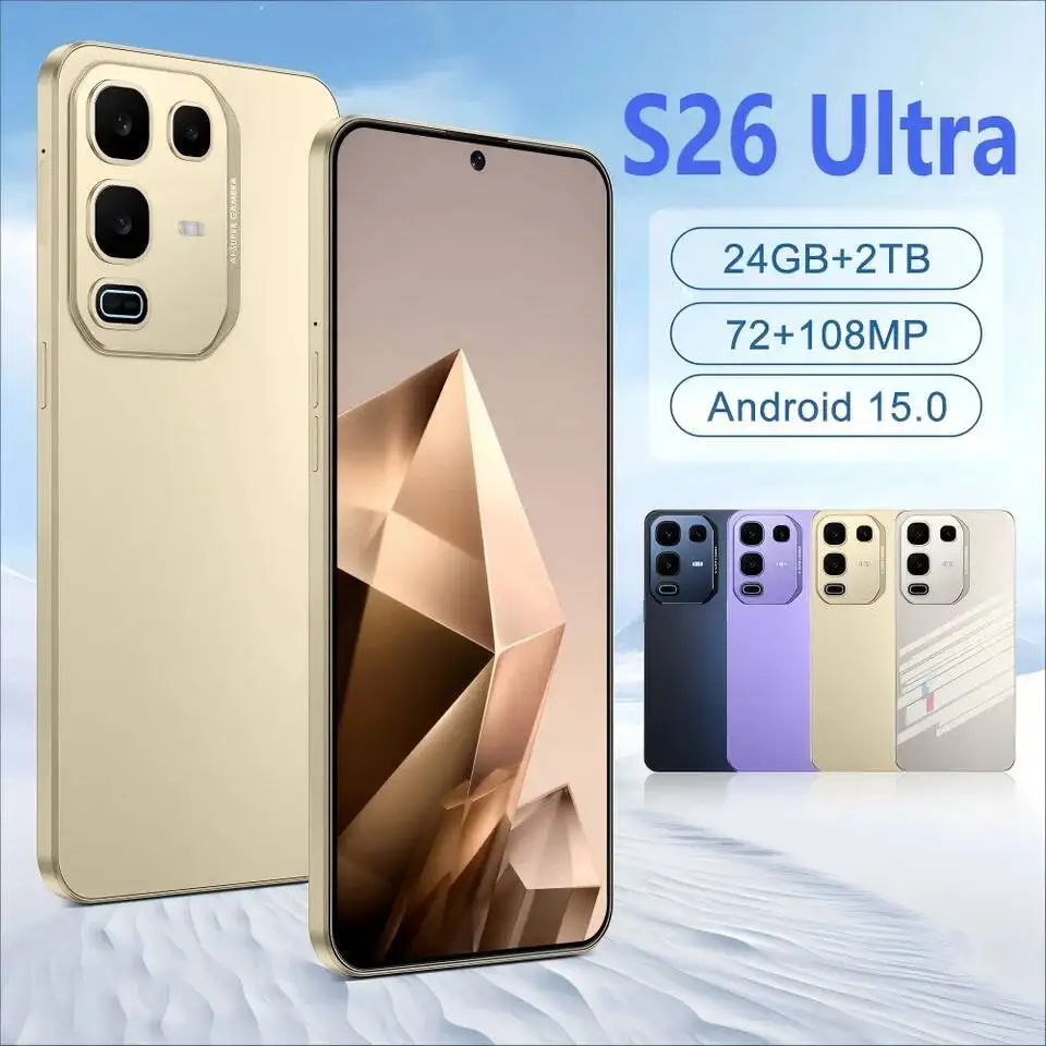 

2025 ГОРЯЧИЙ S26 Ultra NEW 7,3HD Global Edition, оригинальный смарт-двойной чехол с двумя картами, аккумулятор 7800 мАч, функция распознавания лиц, чехол для планшета