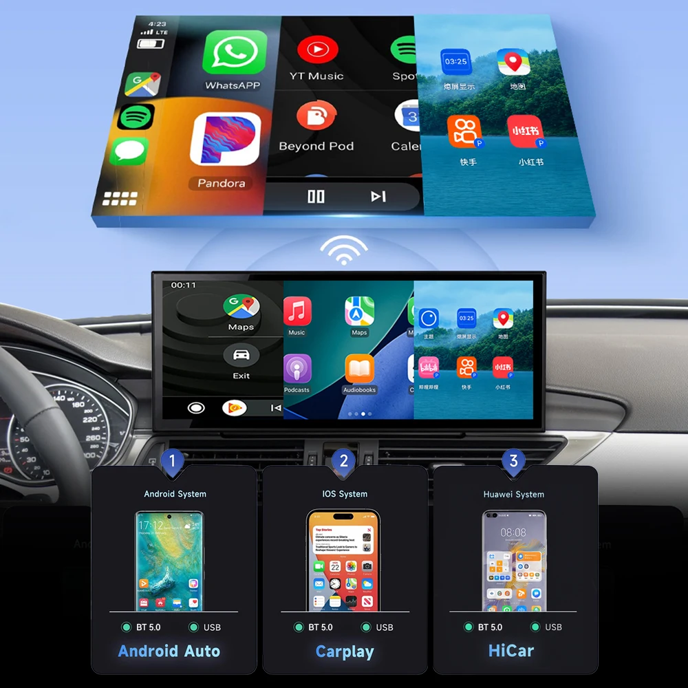 15.8‘’For Audi Q5 Low‑configuration 2009‑2017 Vertical Tesla Screen Linux System Car Head Unit Stereo GPS Navigation Wireless