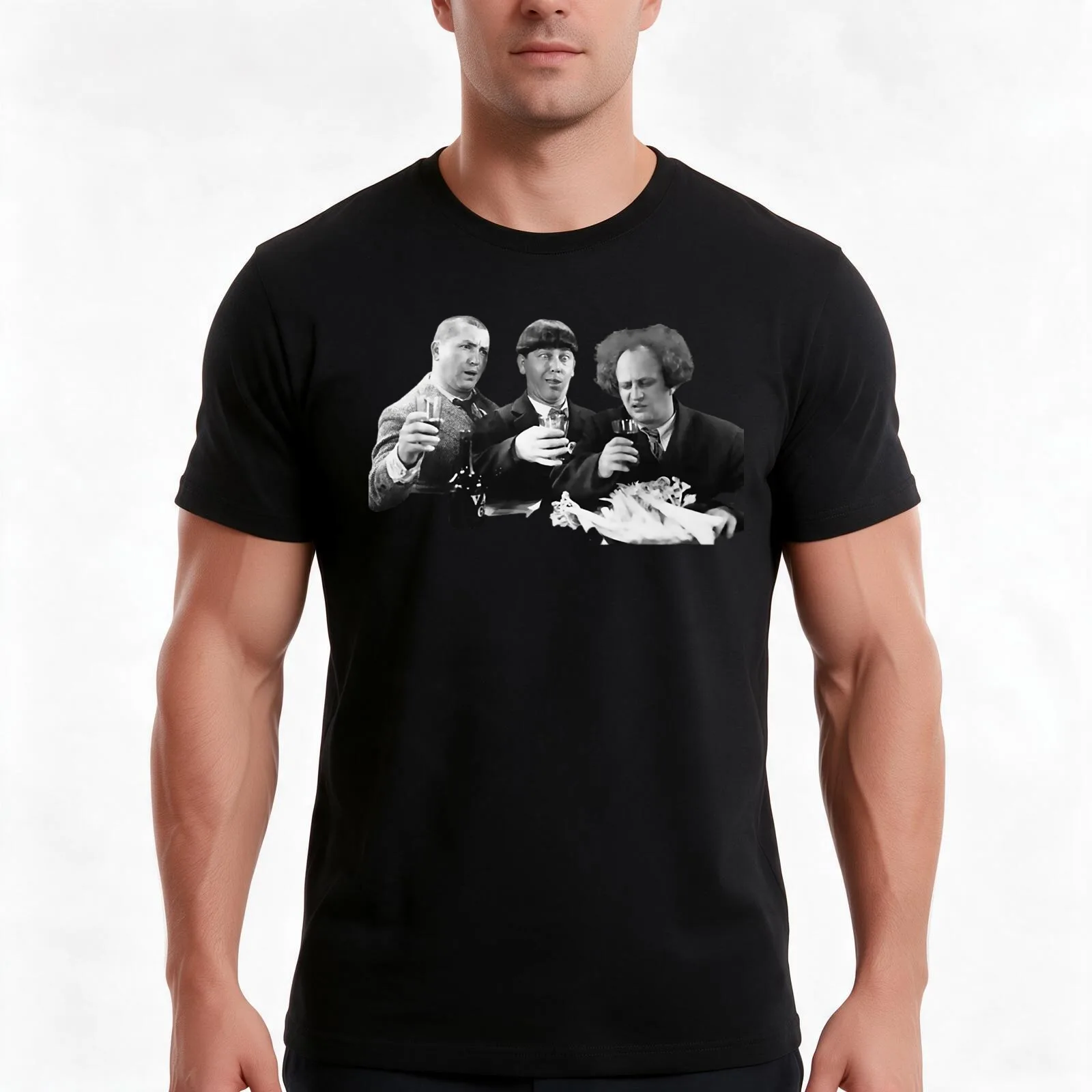 Thé Thréé Movie Stòògés (1) T-Shirt Summer Casual Cotton Tee Oversized Streetwear Tops Vintage Graphic Print 100% Cotton