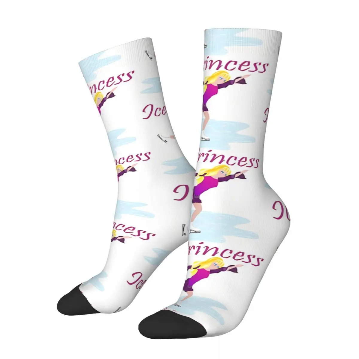 Princess Figure Skater Ice Skating Sport Socks Male Mens Women Summer Stockings Printed