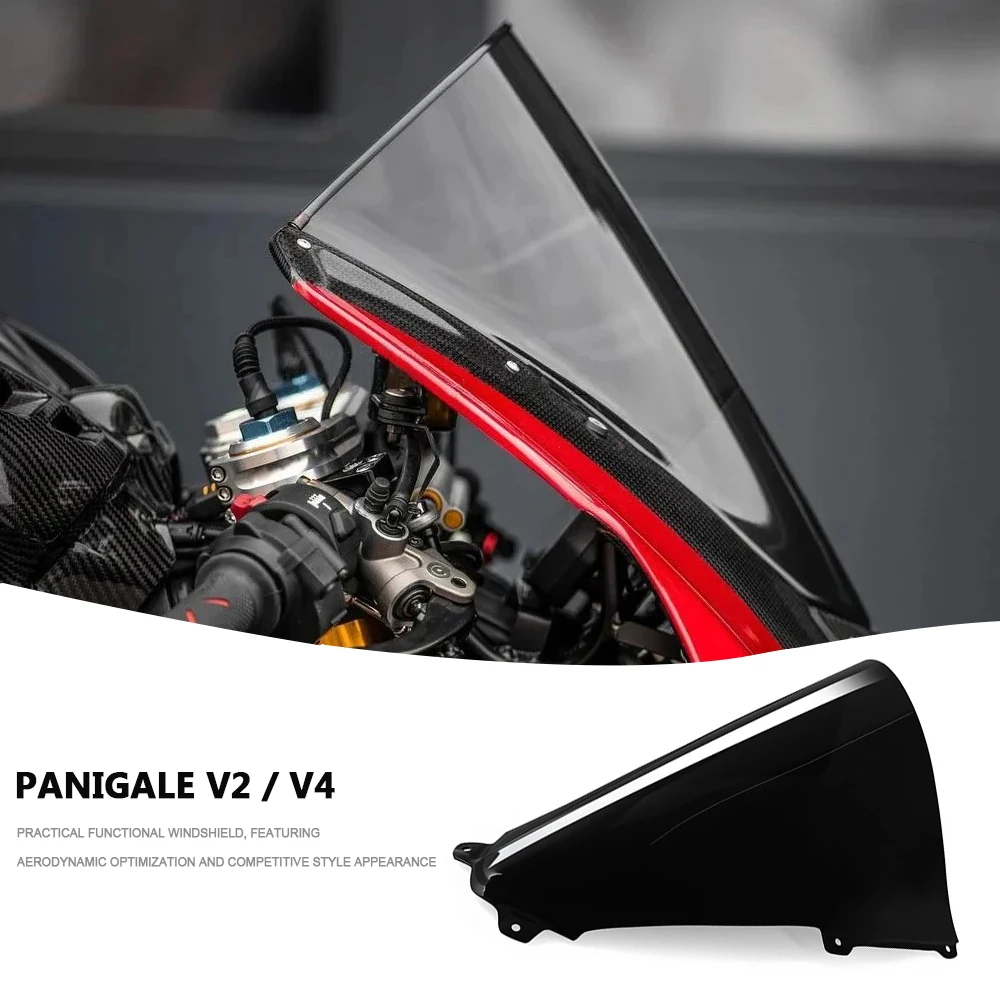 

Motorcycle Windscreen Windshield For Ducati Panigale V2 2018-2024 V4 2018 2019 Racing Double Bubble Wind Deflector Screen