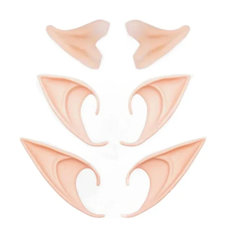 1Pair Cosplay Angel Elf Ears Halloween Masquerade Party Costumes Halloween Party Decoration Supplies Photo Props Clip Earrings