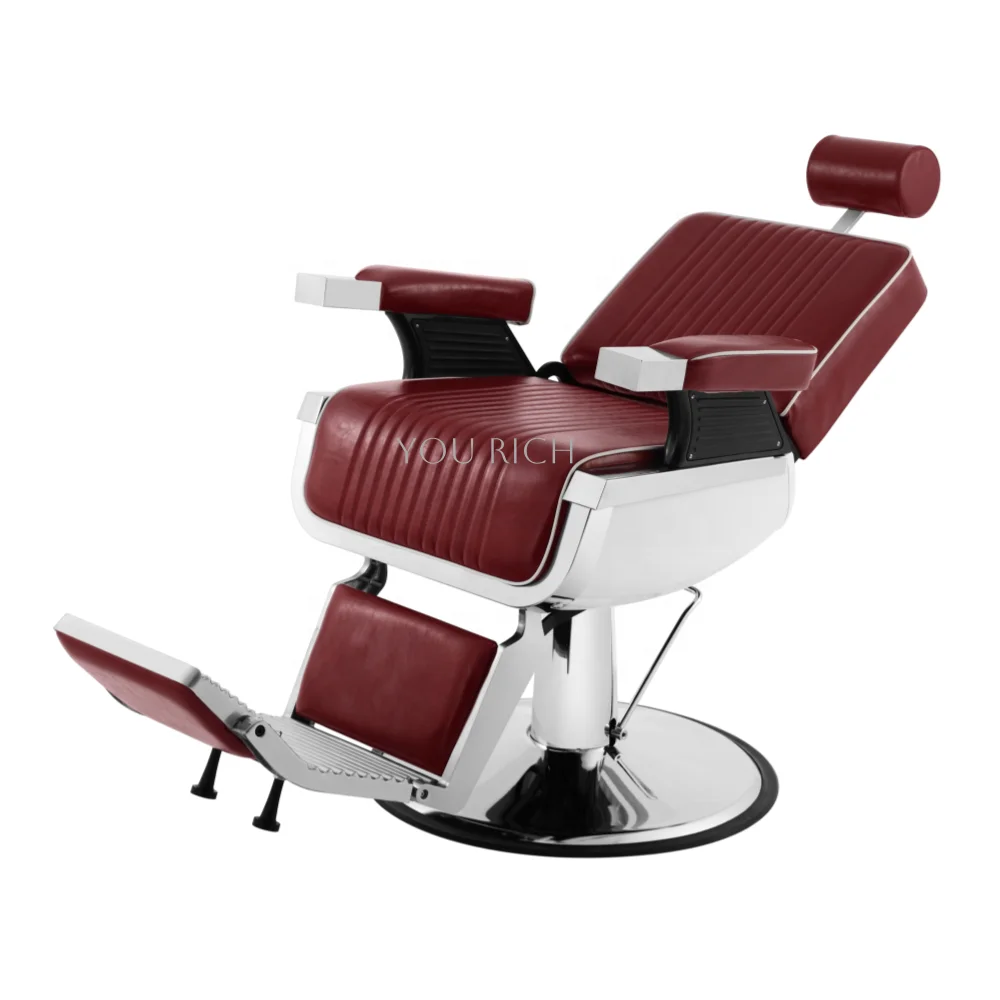 Trade Barber Chair Salon Barber Chair Red Barber Chair Wholesale China Salon Furniture Comfortable Height Adjustable