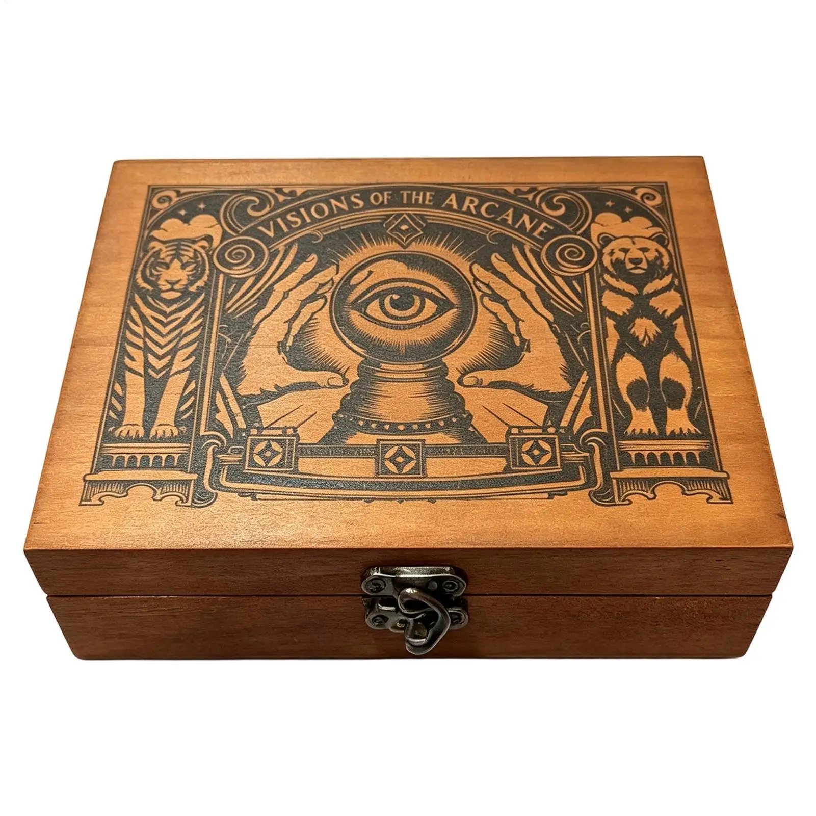 Hand-Carved Wooden Divination Dice Set Geometric Patterns Portable Intuitive Dice For Tarot Interpretation Family Gathering