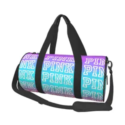 Pink Cool Gym Bag Fashion Funny Luggage Sports Bags Men Women Custom with Shoes Graphic Fitness Bag Waterproof Handbags