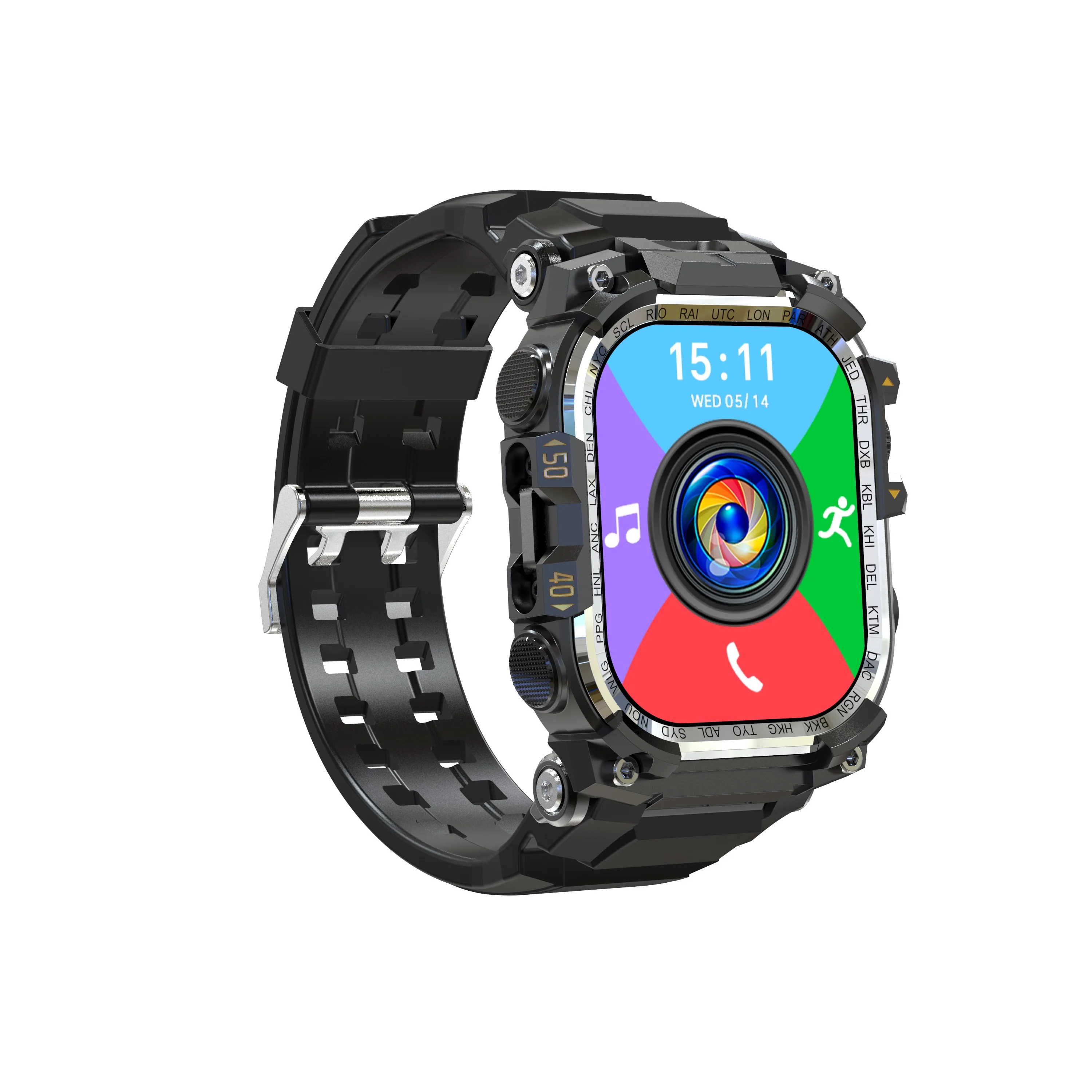4G Android 8.1 Wifi Health Smart Watch SOS Fitness Tracker Sport Touch Screen GPS Navigation Wristwatch
