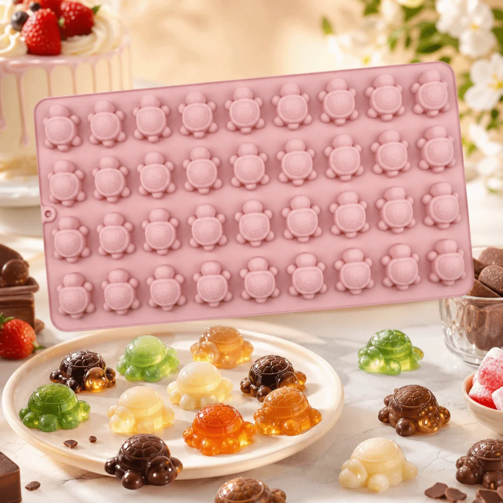 Mini Turtle Silicone Mold DIY Pastry Making Animal Ice Cube Tray Chocolate Jelly Candy Making Tortoise Candy Mold
