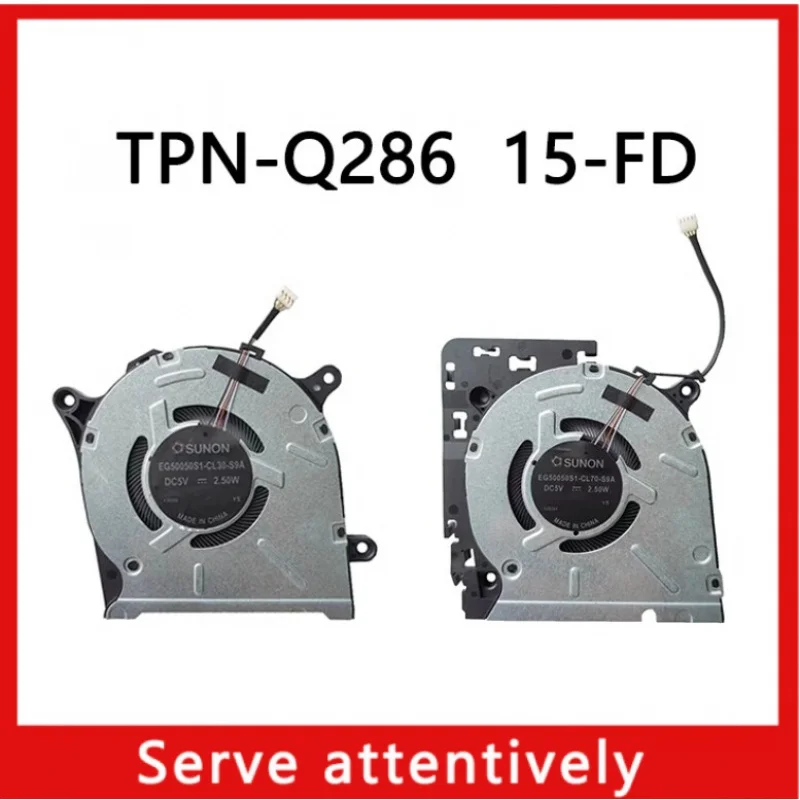 FOR HP TPN-Q286 15-FD N44110－001 N44109-001 Laptop CPU/GPU Cooling Fan New