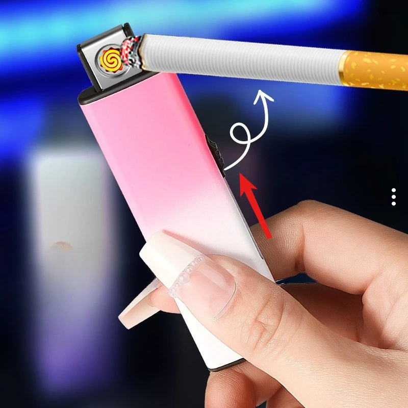 New Creative USB Charging 2-in-1 Tungsten Wire Lighter for Men and Women Smoking Tool Accessories Personalized Gift