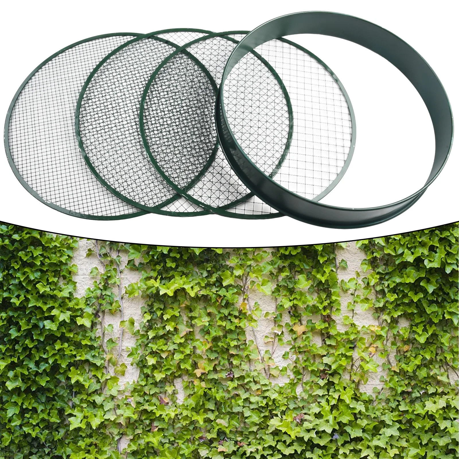 Imagem -04 - Peneira de Composto de Jardim Metal Verde Areia Mão 12.7 mm Mesh 6.4 mm Novo 1pc