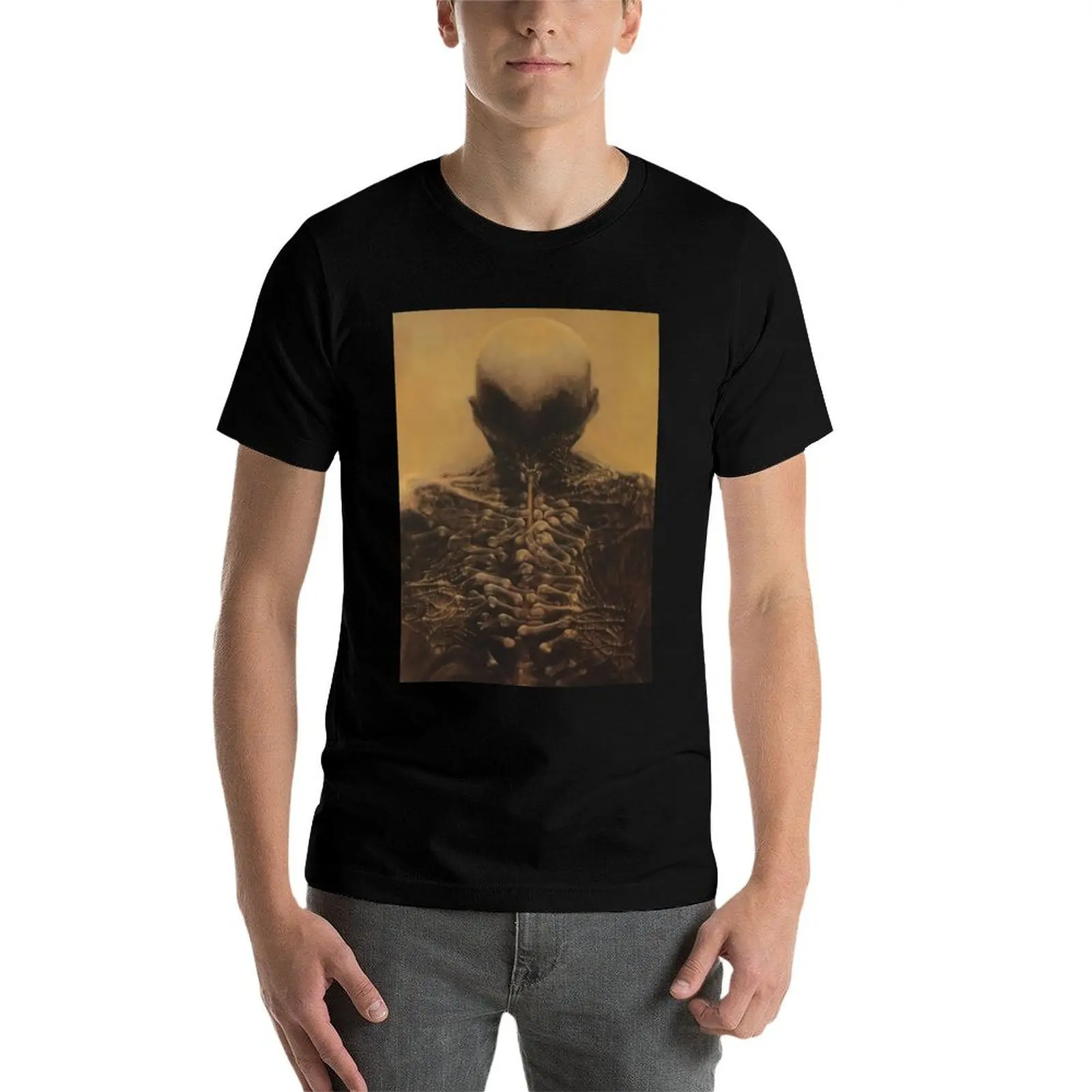 

Beksinski T-Shirt t shirt men 100% cotton luxury brand men t shirt cotton 100% funny t shirts dark humor T-Shirt