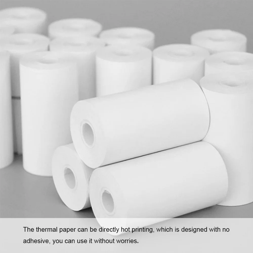 10Rolls 57x25 MM Thermal Paper White Children Camera Instant Print Kids Camera Printing Paper Replacement Accessories Parts