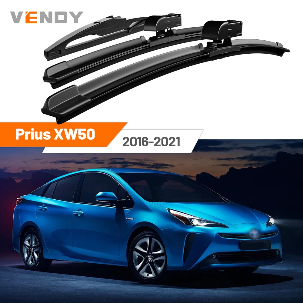 Für Toyota Prius XW50 2016-2021 2017 2018 2019 2020 Vordere & Hintere Windschutzscheiben-Wischerblätter Scheibenwischer-Set Zubehör