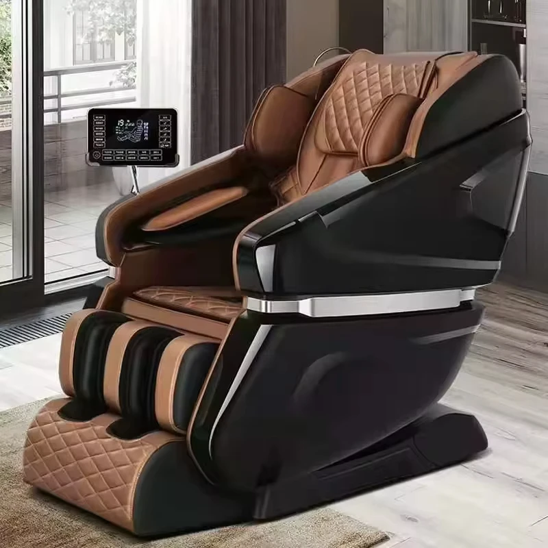 

Массажное кресло 4D с нулевой гравитацией, с воздушной компрессией, из ПУ кожи, с SL-треком, недорогое, для расслабления всего тела