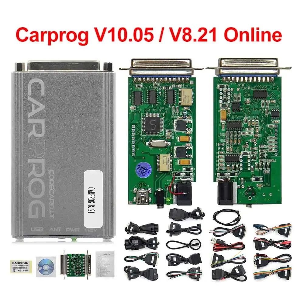 

CarprogV13.77 complete adapter Carprog8.21 professional online programmer automatic key tool Ecu chip lathe repair tool Carprog1