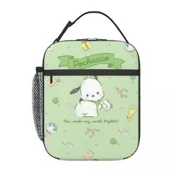 Personalizzato Sanrio Pochacco cartoni animati Resuable Lunch Box donna impermeabile termico Cooler cibo isolato pranzo borsa scuola bambini