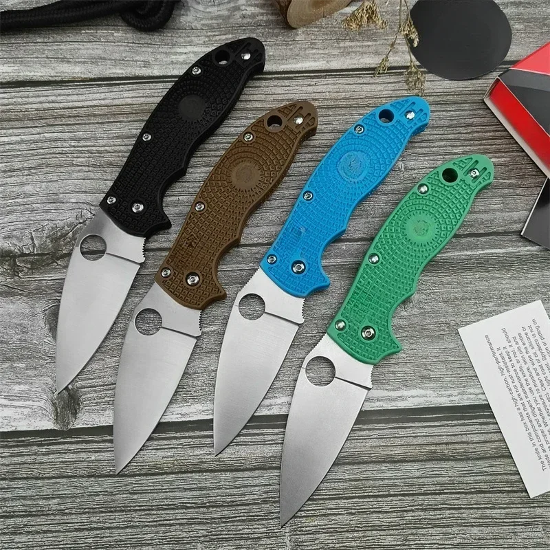 High Quality C101 Hunting Folding Knife Outdoor Survival Tactics Convenient Nylon Fiber Handle Portable EDC Tool Knives for Gift