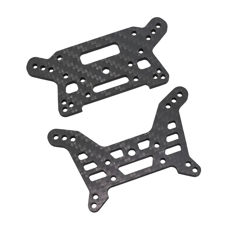 MJX 7303 RC Car Upgrade Parts Carbon Fiber Front Rear Shock Absorber Mounts Butterfly Bracket LY224 for 1/7 Scale Model Car