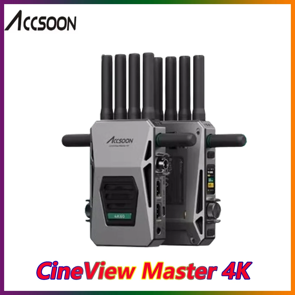 ACCSOON CineView Master 4K Wireless Video Transmission System For Production Masters2.5km Extended Ran For Recording