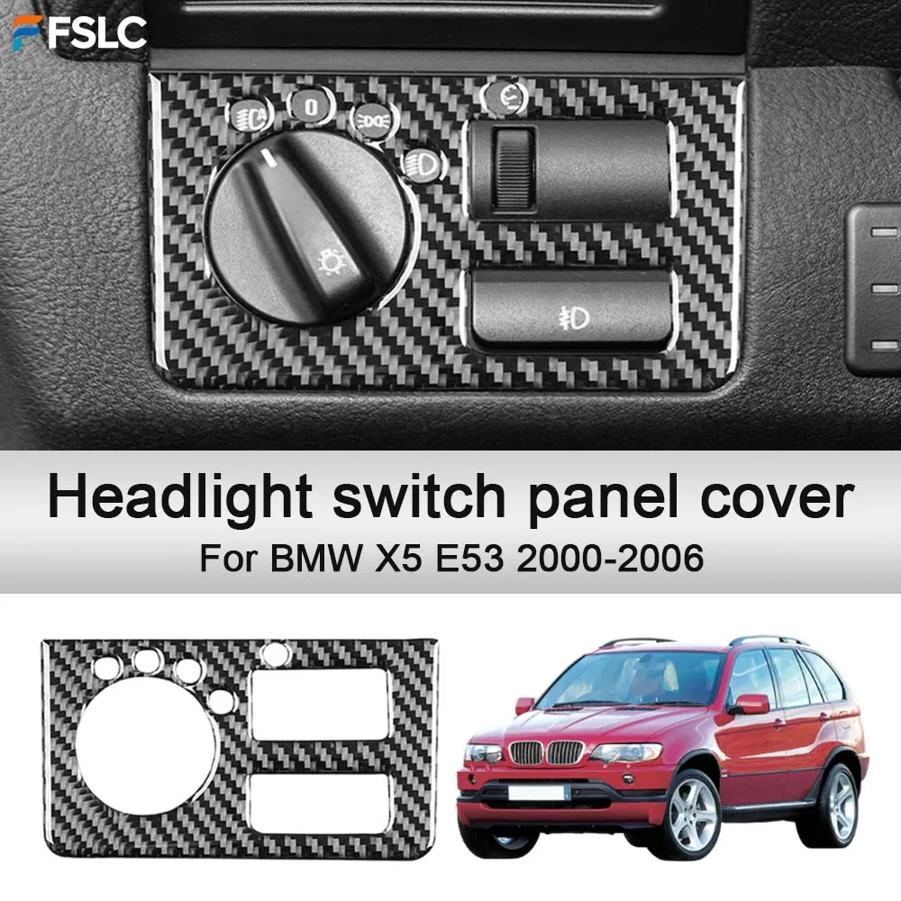 Car Decoration Headlight switch panel cover For BMW X5 E53 2000-2006 Cars Accessories Styling Upgrade Modify A Car