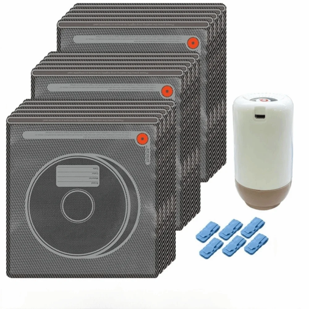 Vacuum Sealing 3D Filament Vacuum Storage Bags Textured Surface Moisture Indicator Cards 3D Filament Storage Bag Sealing Clips