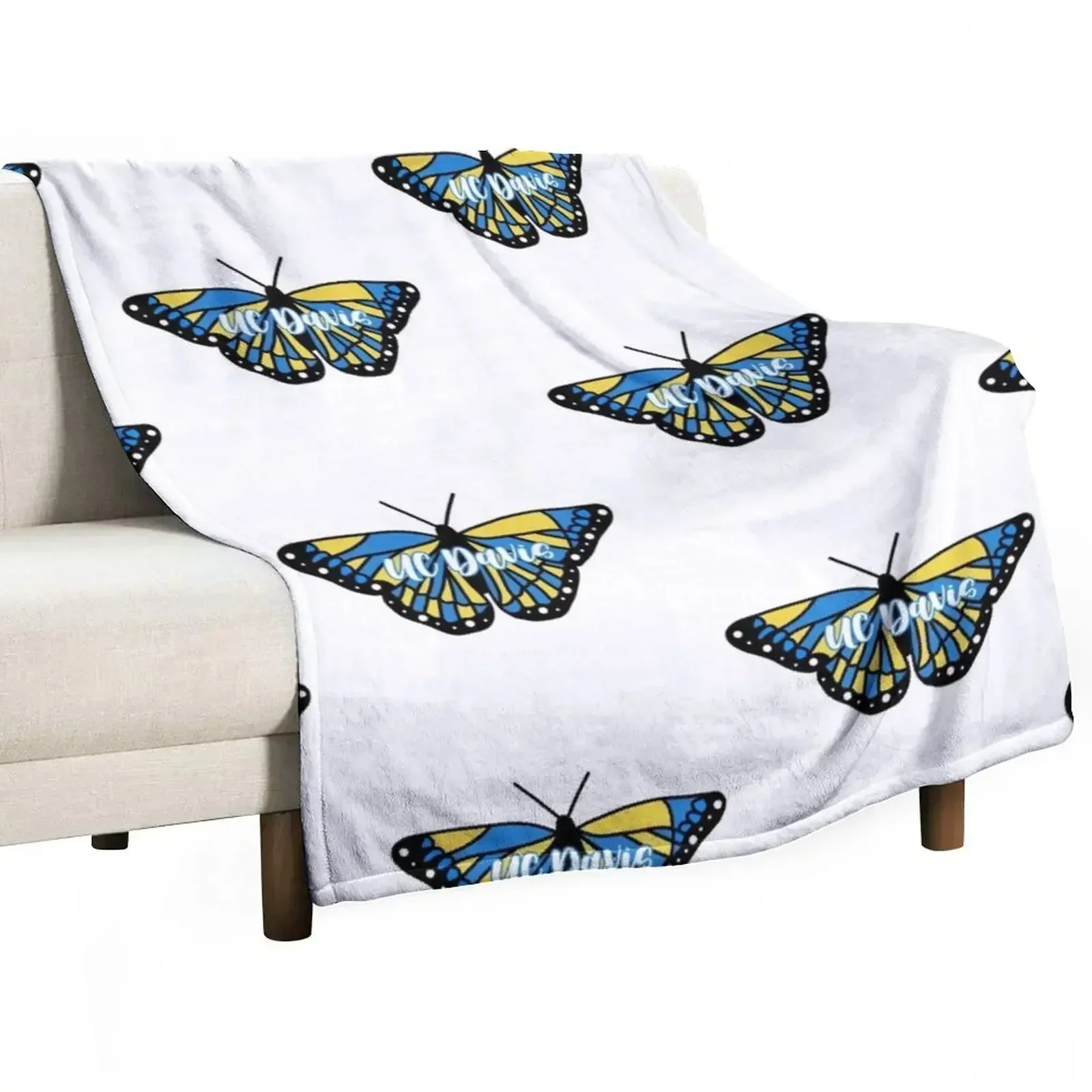 UC Davis Throw Blanket Decorative Sofas Tourist sofa bed Quilt Blankets