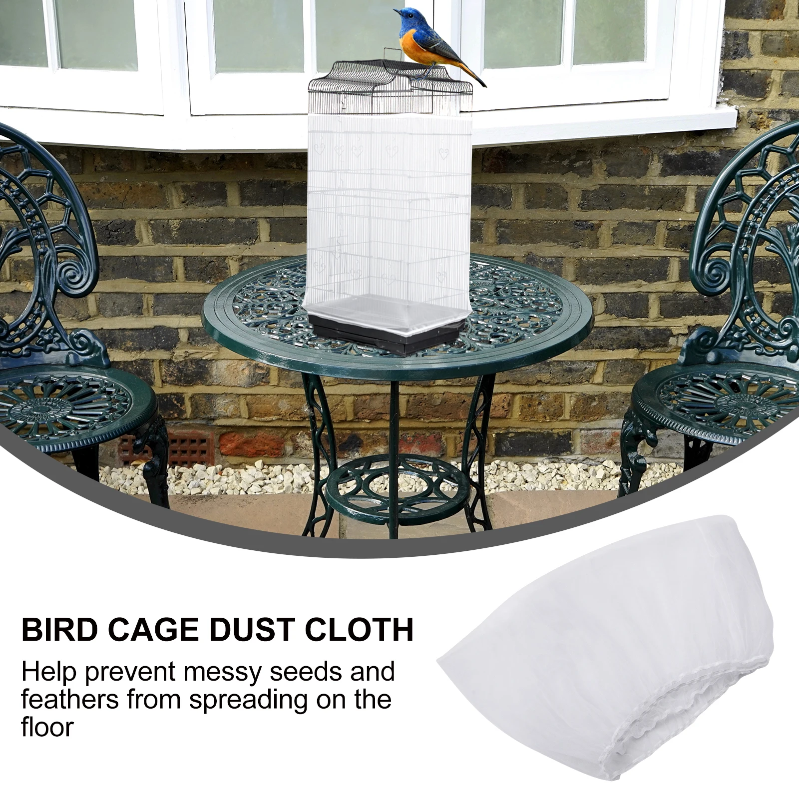 

Bird Cage Mesh Cover Dust Proof Breathable Elastic Protector Net Pet Bird Supplies Anti Spreading Cage