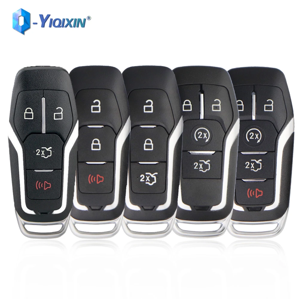 YIQIXIN Smart Car Key Case Fob Shell For Ford Fusion F-150 Explorer Edge Mustang Mondeo Kuka 2013-2017 3/4/5 Button Remote Cover