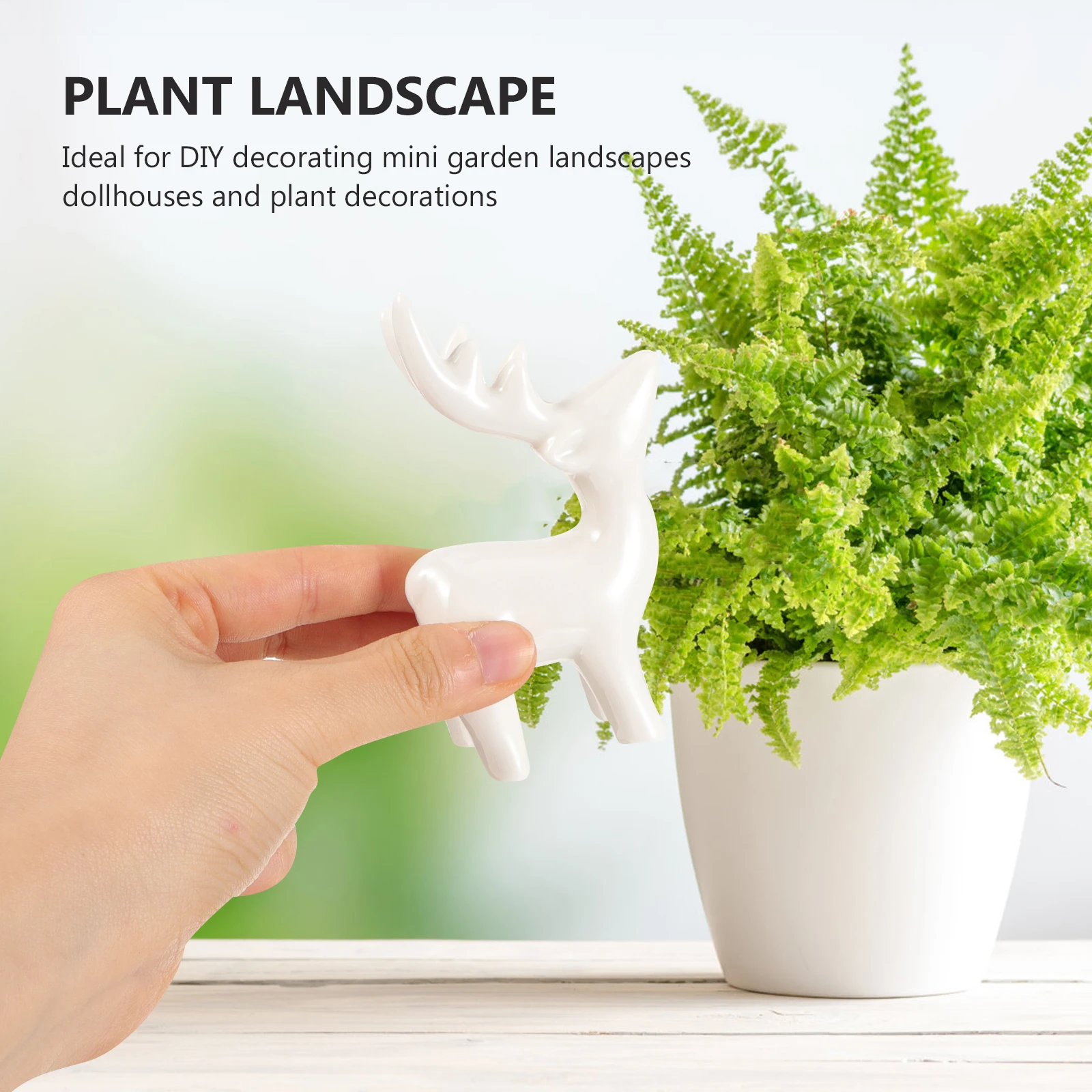 

4Pcs Delicate Ceramic Deer Statue Collection Handcrafted Animal Ornament for Home Decor Tea Table Centerpiece Craft Display