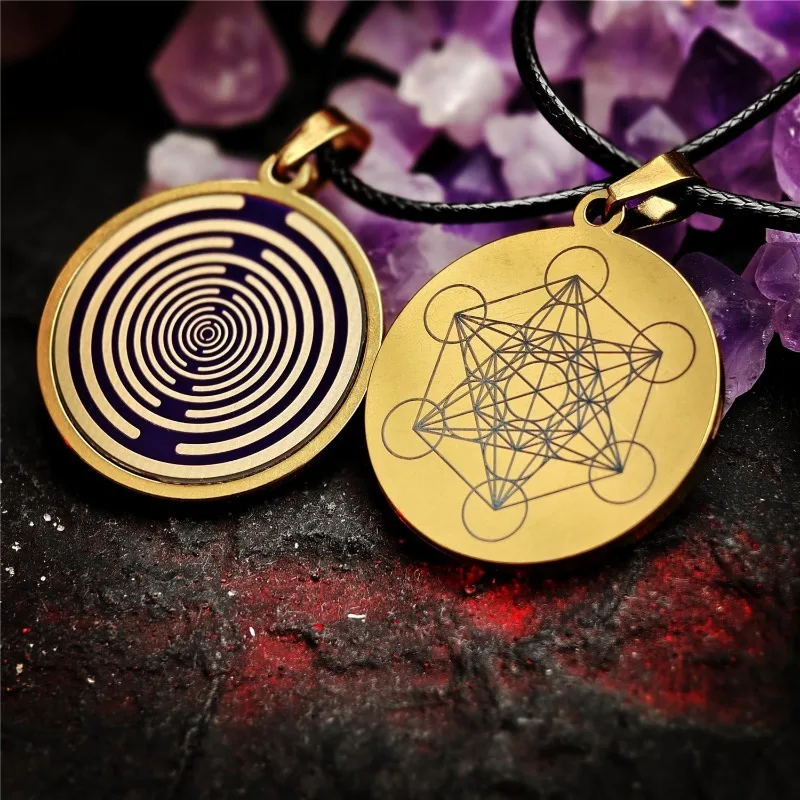 MWO Polarizing Disc Necklace Multi-Wave Oscillator Sacred Geometry Pendant