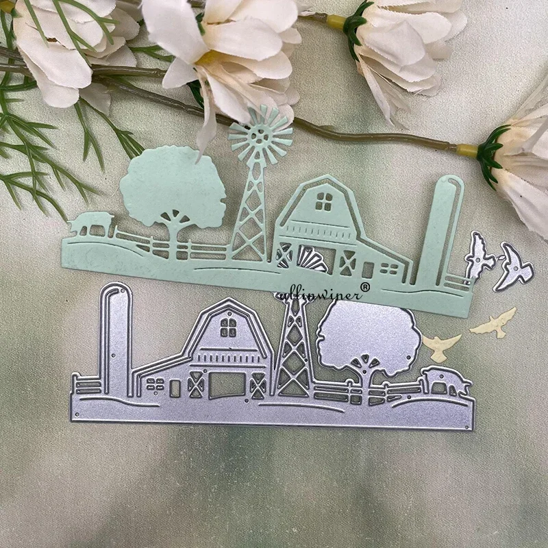 

Farm warehouse strip Metal Cutting Dies for DIY Scrapbooking Album Paper Cards Decorative Crafts Embossing Die Cuts