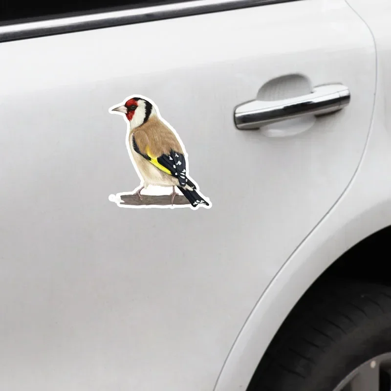 Personality Cute Creative Bird Decoration Car Scratch Waterproof Decal Accessory Bumper Car Window Decal, 10cm