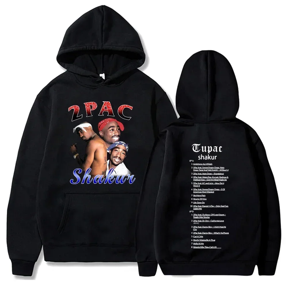 Hoodie Tupac 2pac, kaus olahraga Raptor dicetak, Hoodie, pakaian jalan Y2k, baju olahraga kasual longgar, musim gugur/musim dingin