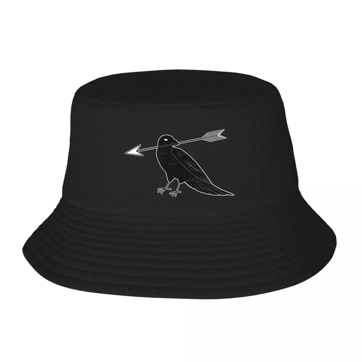 Crow with Arrow Bucket Hat Beach Outing Hood Women's Beach Men's