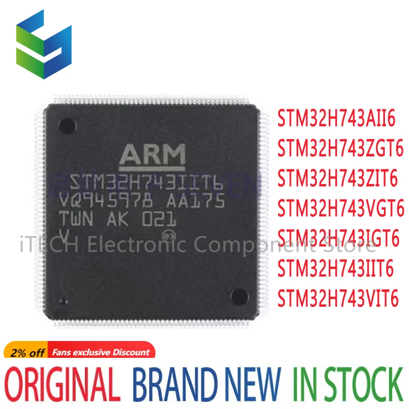 

New Original STM32H743IIT6 STM32H743VIT6 STM32H743IIT6 STM32H743IGT6 STM32H743VGT6 STM32H743ZIT6 STM32H743 Microcontroller Chip