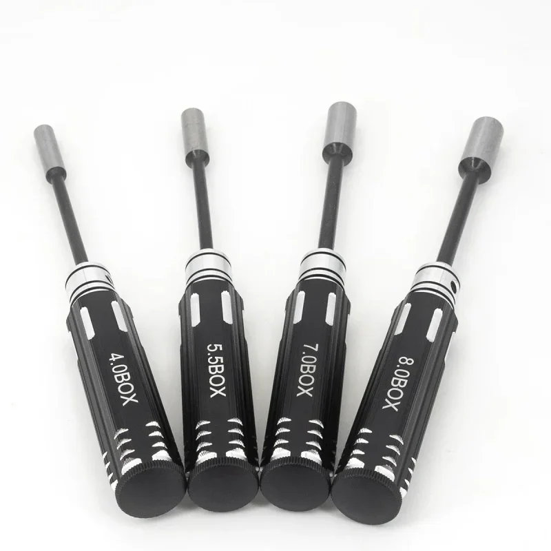 Chave de fenda hexagonal 4.0mm 5.5mm 7.0mm 8.0mm conjunto de chave de fenda chave de soquete de porca hexagonal para rc fpv drone carros ferramentas de barco