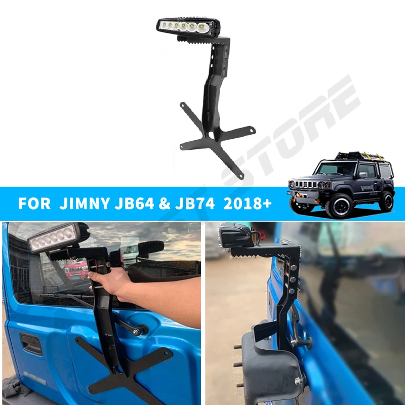 JB74 Accessories Car Reverse Light Bracket Reversing Light Bracket With LED Light Antenna Mount For Suzuki Jimny JB64 JB74 2019+