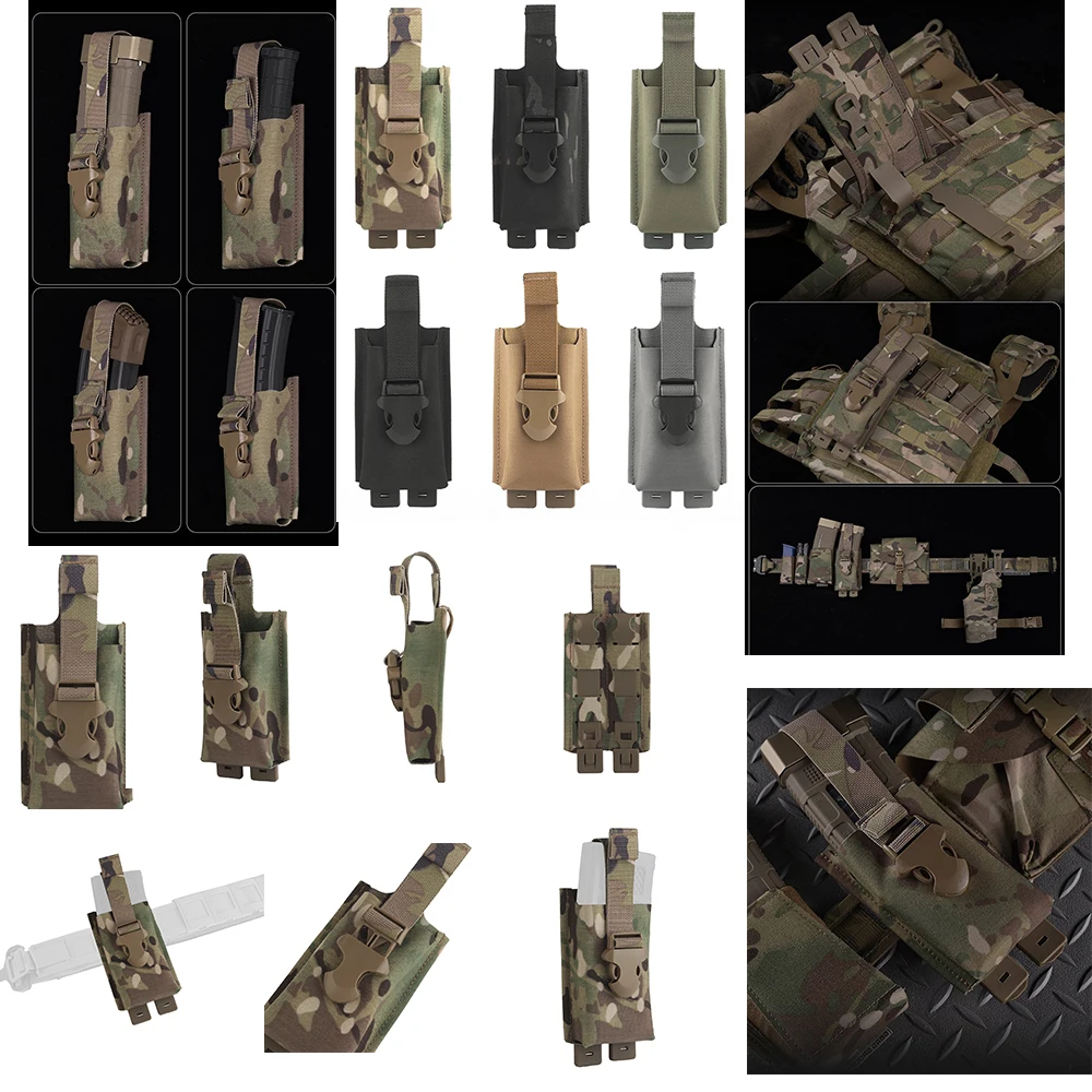 

НОВЫЙ 5,56 Webbing Single Mag Pouch Быстро открывающийся журнал MOLLE Охотничий тактический нейлоновый зажим Malice Охотничье тактическое снаряжение
